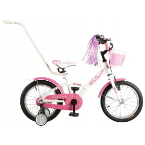Rower dziecięcy BMX ROSES 16" biało-różowy