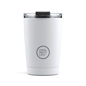 Cool Bottles Kubek termiczny 330 ml Mono White