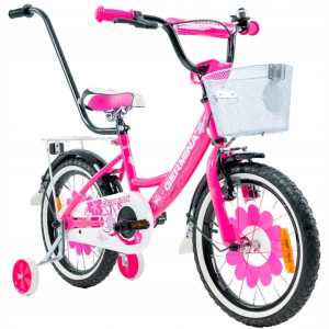 Rower dla dziecka Bmx Germina 16" cali Różowy - POMYSŁ NA PREZENT