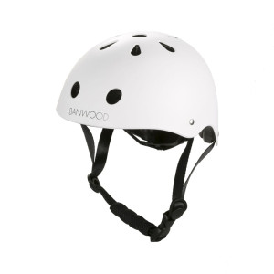 Kask dziecięcy rowerowy Banwood White XS 48–52 cm lekki regulowany CE