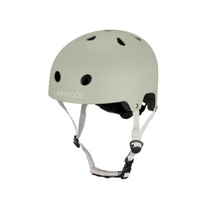 Eco kask dziecięcy rowerowy Banwood 50–54 cm regulowany lekki CE Olive