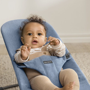 BABYBJORN - leżaczek BLISS WOVEN - Niebieski melanż