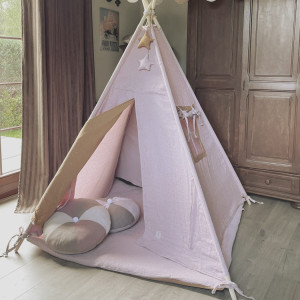 Blink Pink Pale – tipi, namiot dla dzieci z matą podłogową