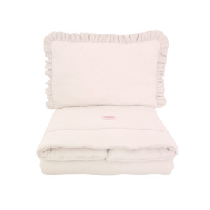 Pościel muślinowa z wypełnieniem falbanka Natural