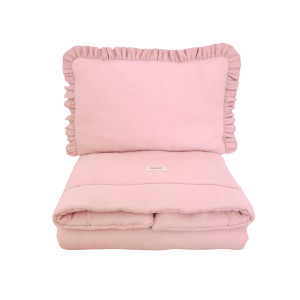 Pościel muślinowa z wypełnieniem falbanka Pink