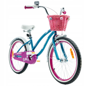 Rower dziecięcy BMX 20" cali Niebieski z Koszykiem
