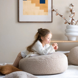 Okrągła pufa dla dzieci Biscuit Teddy Cloud Wigiwama