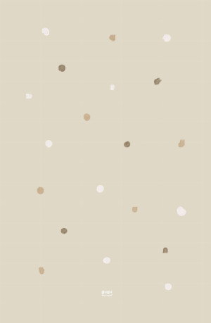 Mata kauczukowa dla dzieci Beige Beige Dot Big