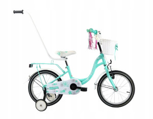 Rower dla dziecka BMX Flowers 16"Miętowy - POMYSŁ NA PREZENT