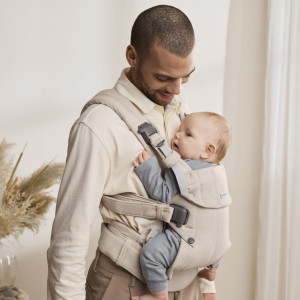 BABYBJORN - nosidełko Harmony, Woven Jasny Beż melanż