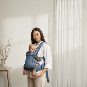 BABYBJORN - nosidełko Harmony, Woven Niebieski melanż