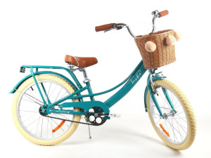 Rower dla dziecka BMX Princess 20" Morski z bagażnikiem - PREZENT NA KOMUNIĘ