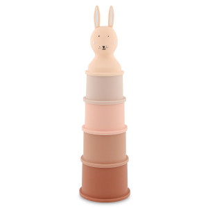 Zabawki do kąpieli kubki do układania 5 sztuk - Królik Trixie Baby
