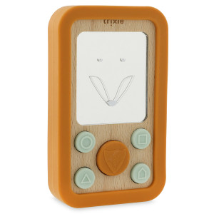 Drewniany silikonowy telefon dla niemowląt - Lis Trixie Baby