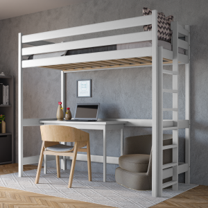 Łóżko Antresola 1 Osobowa SkyBed Plus - Białe