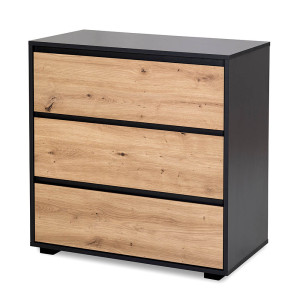 Komoda młodzieżowa DALIA antracyt-dąb 80 x 81 x 45