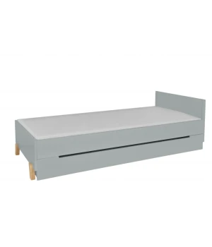 Drewniane Łóżko dla Dzieci 200x90 Białe/Szare Zara