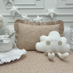 Pościel bawełniana z falbanką Delikatne Cętki