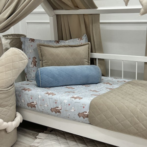 Pościel bawełniana z rantem Misie i Gąski