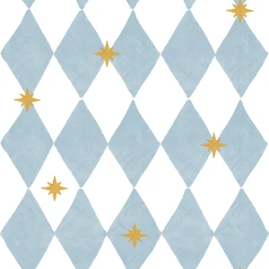 Tapeta do pokoju dla dziecka French diamonds with stars