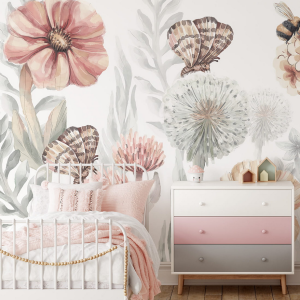 Tapeta do pokoju dziecka Polne Kwiaty duże