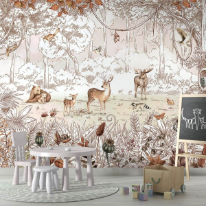 Tapeta do pokoju dziecka Leśni Przyjaciele Autumn
