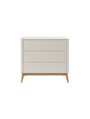 Komoda PINIO Seth – 3 szuflady push-to-open – kolor szampański
