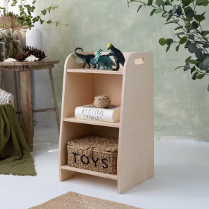 Drewniany regał półka montessori na zabawki wysoki 40 CM S