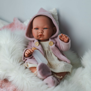 Lalka hiszpańska Maria w płaszczyku z butelką Asi 0367850