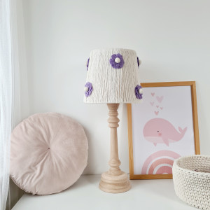 Lampa nocna dla dzieci - FIOLETOWE STOKROTKI
