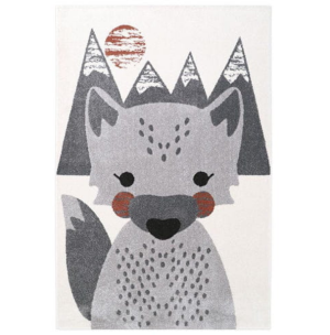 Dywan dziecięcy szary Lisek Mr Fox 120x170 cm