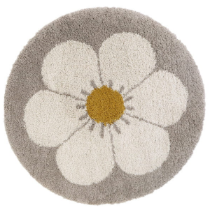 Dywan dziecięcy okrągły BOHEMIAN DAISY beige 120x120 cm