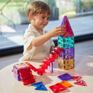 Cleverclixx - Klocki magnetyczne ze schodami - Stairs Set Intense 34 el.