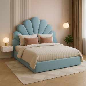 Tapicerowane łóżko dla dzieci Muszelka SHELL