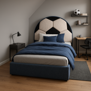 Tapicerowane łóżko dla dzieci Piłka Nożna