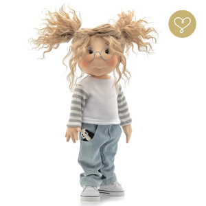 Szmaciana lalka dla dzieci Blue Wersja 2 - Lullu Dolls