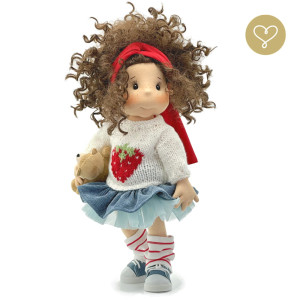 Szmaciana lalka dla dzieci Poziomka - Lullu Dolls