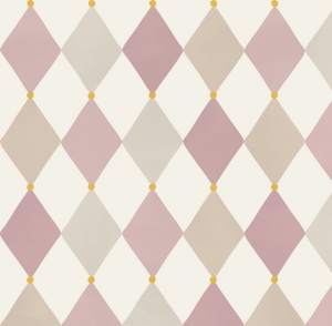 Tapeta w kolorowe romby do pokoju dziecka Harlequin PINK - warianty