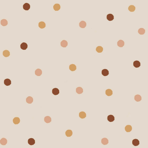 Tapeta w brązowe kropki – Bouncy Dots do pokoju dziecka - warianty