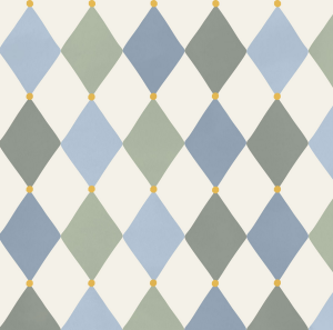 Tapeta w kolorowe romby do pokoju dziecka Harlequin BLUE - warianty