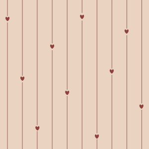 Tapeta dziecięca w paski i serca – Tender Hearts