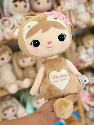 Lalka Metoo Sarenka z kwiatuszkami 50cm - PERSONALIZACJA