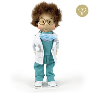 Szmaciana lalka dla dzieci Lekarz Andrzej - Lullu Dolls