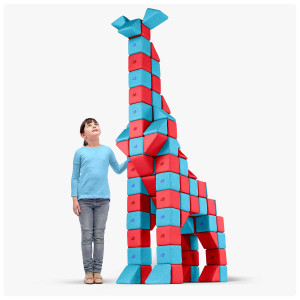 Klocki piankowo - magnetyczne JollyHeap 150 szt. Joy