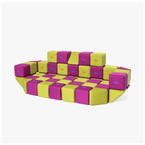 Klocki piankowo - magnetyczne JollyHeap 50 szt. Medium