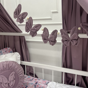 Girlanda Motylki Velvet Jagodowe