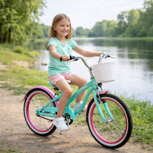 Rower dla dziecka BMX CRUISER 20" miętowo-różowy - PREZENT NA KOMUNIĘ
