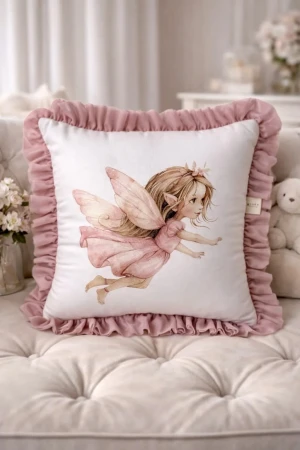 Poduszka Wróżka dla dziewczynki – dekoracyjna z bawełny premium