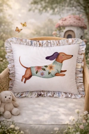 Poduszka Jamniczek – dekoracyjna z bawełny premium