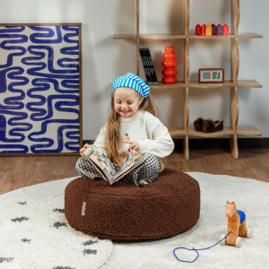 Okrągła pufa dla dzieci Teddy Warm Hazel Wigiwama